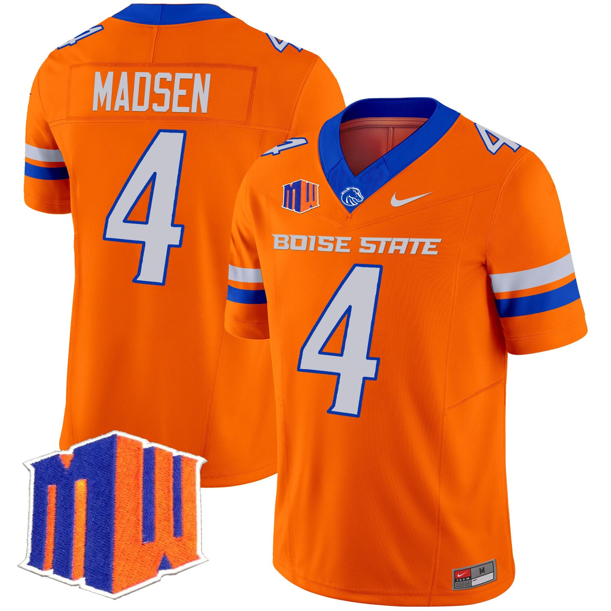 Maddux Madsen Jersey #4 Boise State Broncos 2025 Vapor Stitched Orange