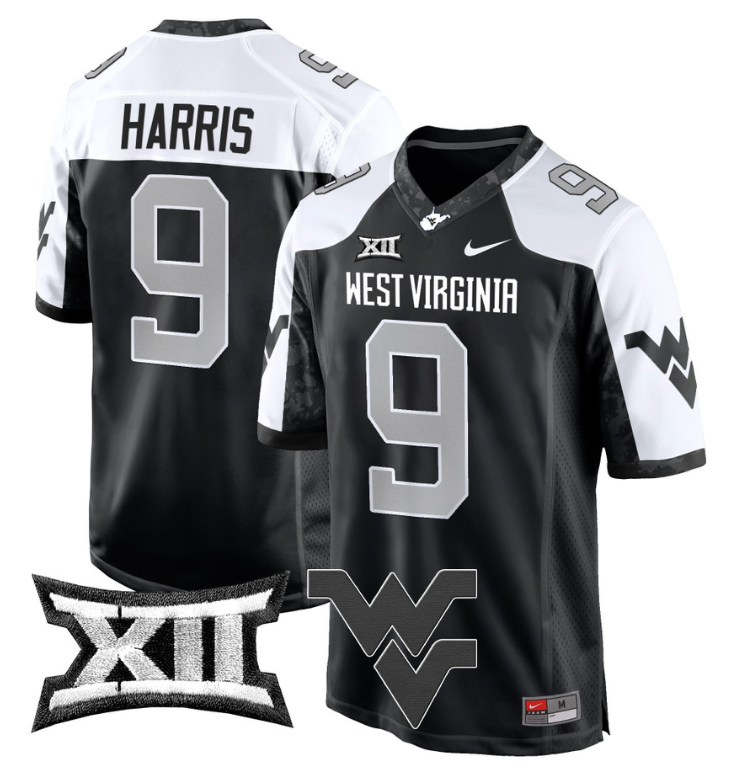 Major Harris Jersey #9 West Virginia Mountaineers Game Football  Alternate