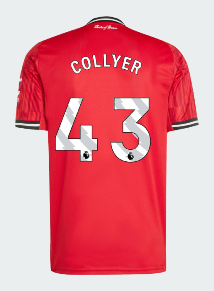 Manchester United Home 2025-26 COLLYER 43 Match Jersey – Red