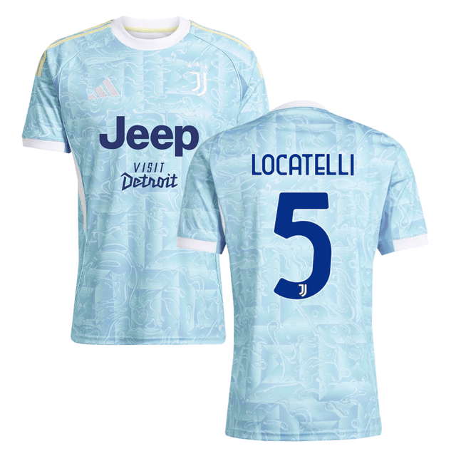 Manuel Locatelli 5 Juventus 2025-26 Away Match Jersey – Light Blue