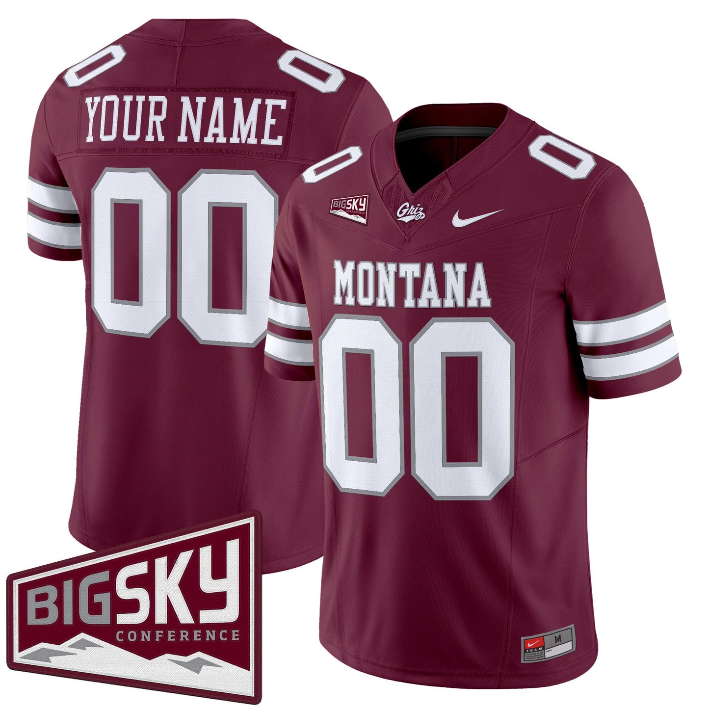 Custom Montana Grizzlies Jersey Name, Number 2025 Vapor Stitched Black Alter