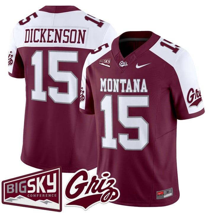 Dave Dickenson Jersey #15 Montana Grizzlies 2025 Vapor Stitched Black Alter