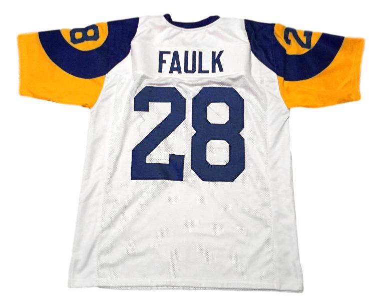 Marshall Faulk CUSTOM STITCHED Unsigned Football Jersey White