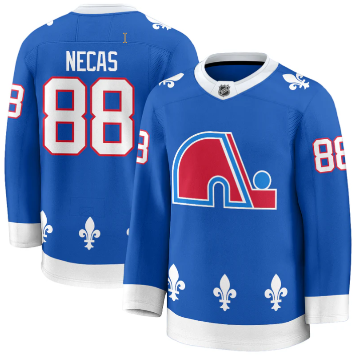 Martin Necas Jersey #88 Colorado Honour Quebec Nordiques Throwback Stitched