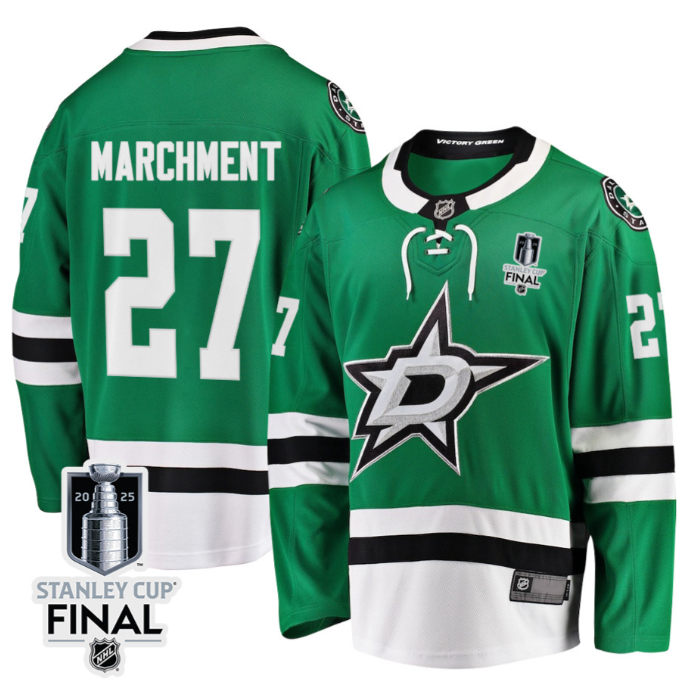 Mason Marchment 27 Dallas Stars 2025 STANLEY CUP Final Patch Home Men Jersey Black