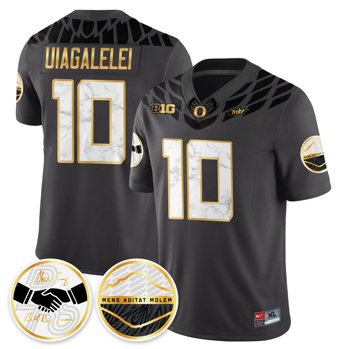 Matayo Uiagalelei Jersey #10 Oregon Ducks 2025 Shoe Duck Stitched Black