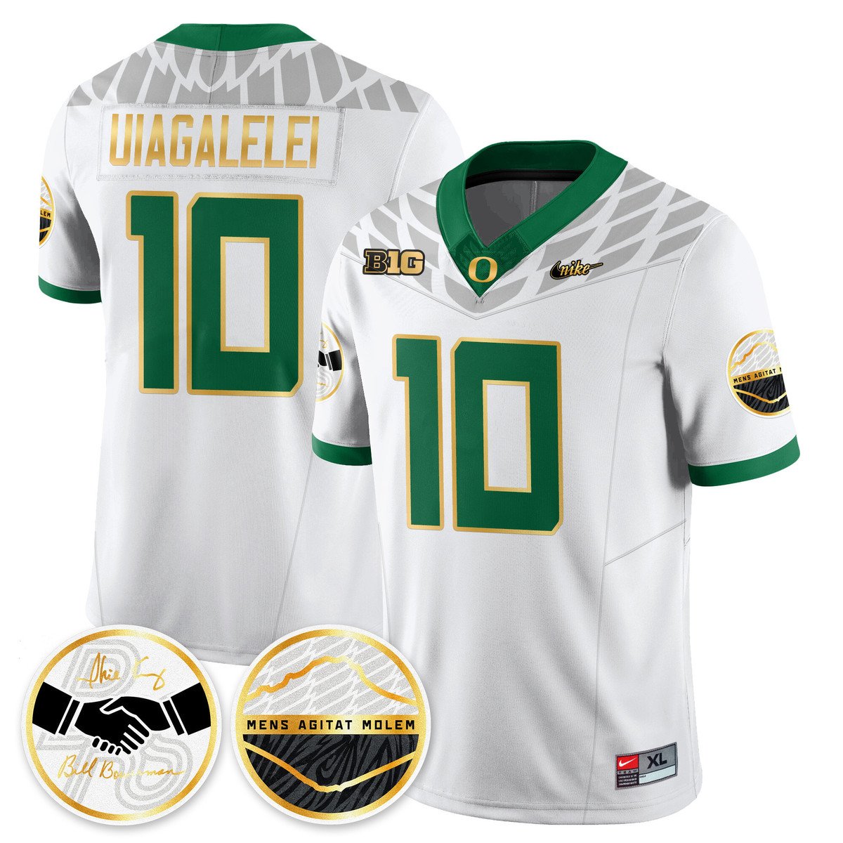 Matayo Uiagalelei Jersey #10 Oregon Ducks 2025 Shoe Duck Stitched White