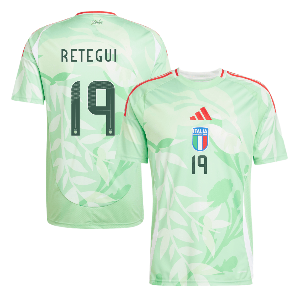 Mateo Retegui 19 Italy National Team 2025-26 Away Men Jersey – Green