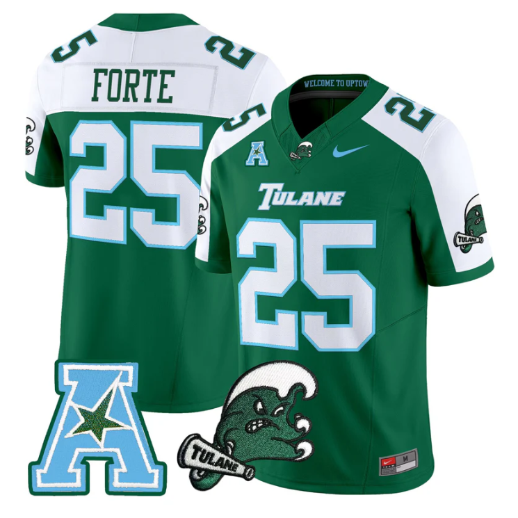 Matt Forte Jersey #25  Tulane Green Wave 2025 Vapor Limited Stitched
