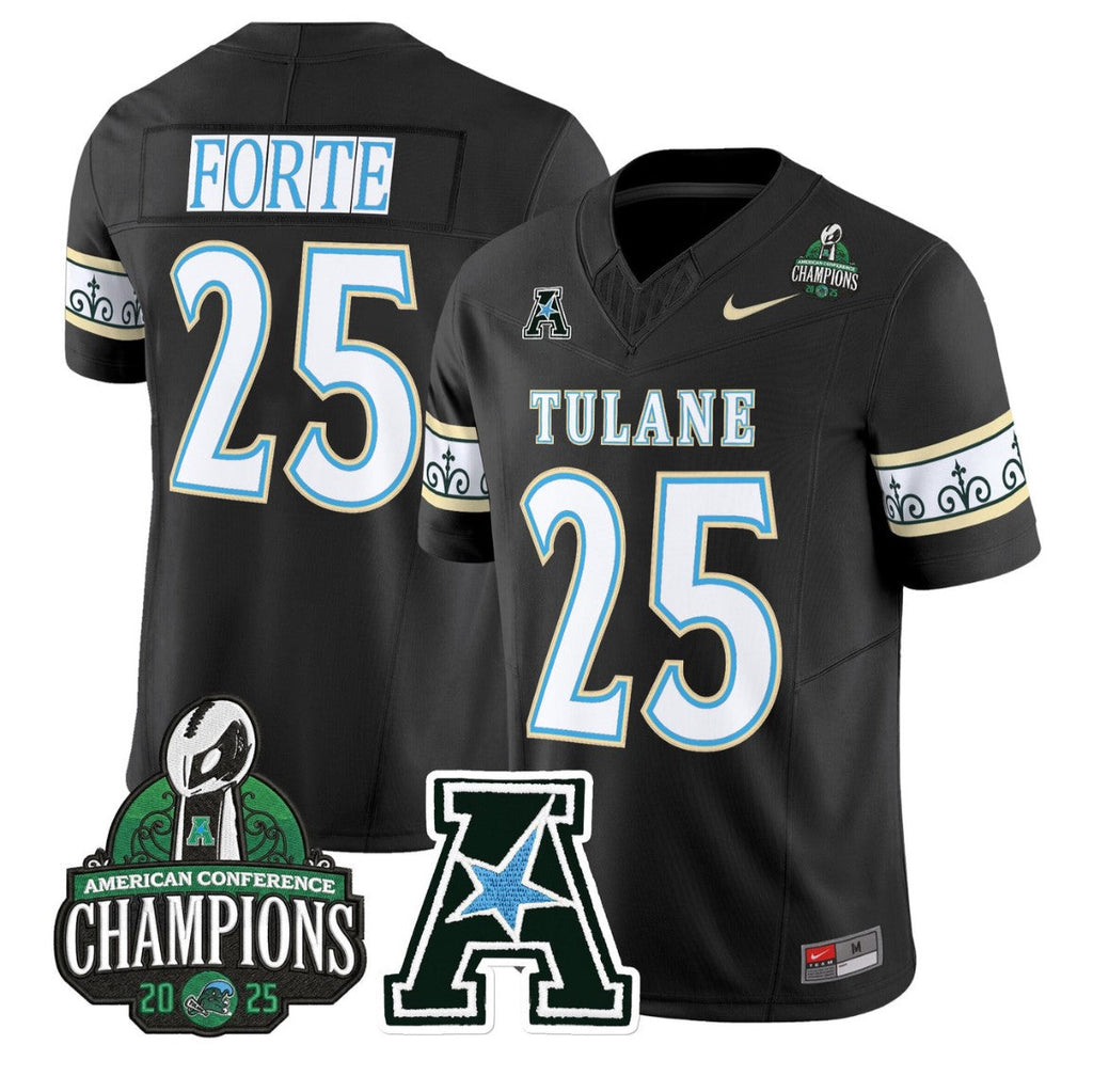 Matt Forte Jersey #25 Tulane Green Wave City Edition 2025 AAC Champions