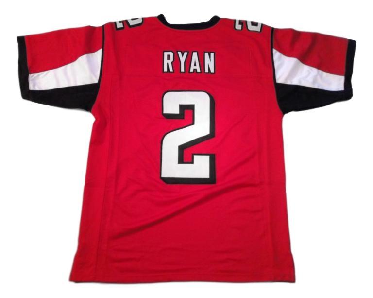 Matt Ryan CUSTOM STITCHED Unsigned Football Jersey Red
