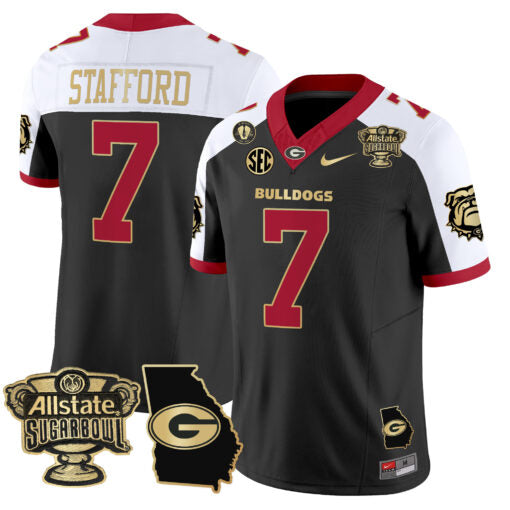 Matthew Stafford Jersey #7 Georgia Bulldogs 2025 Sugar Bowl Patch Vapor Alternate
