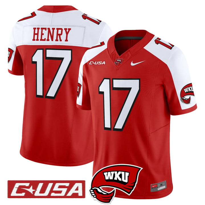 Matthew Henry Jersey #17 Western Kentucky Hilltoppers 2025 Stitched