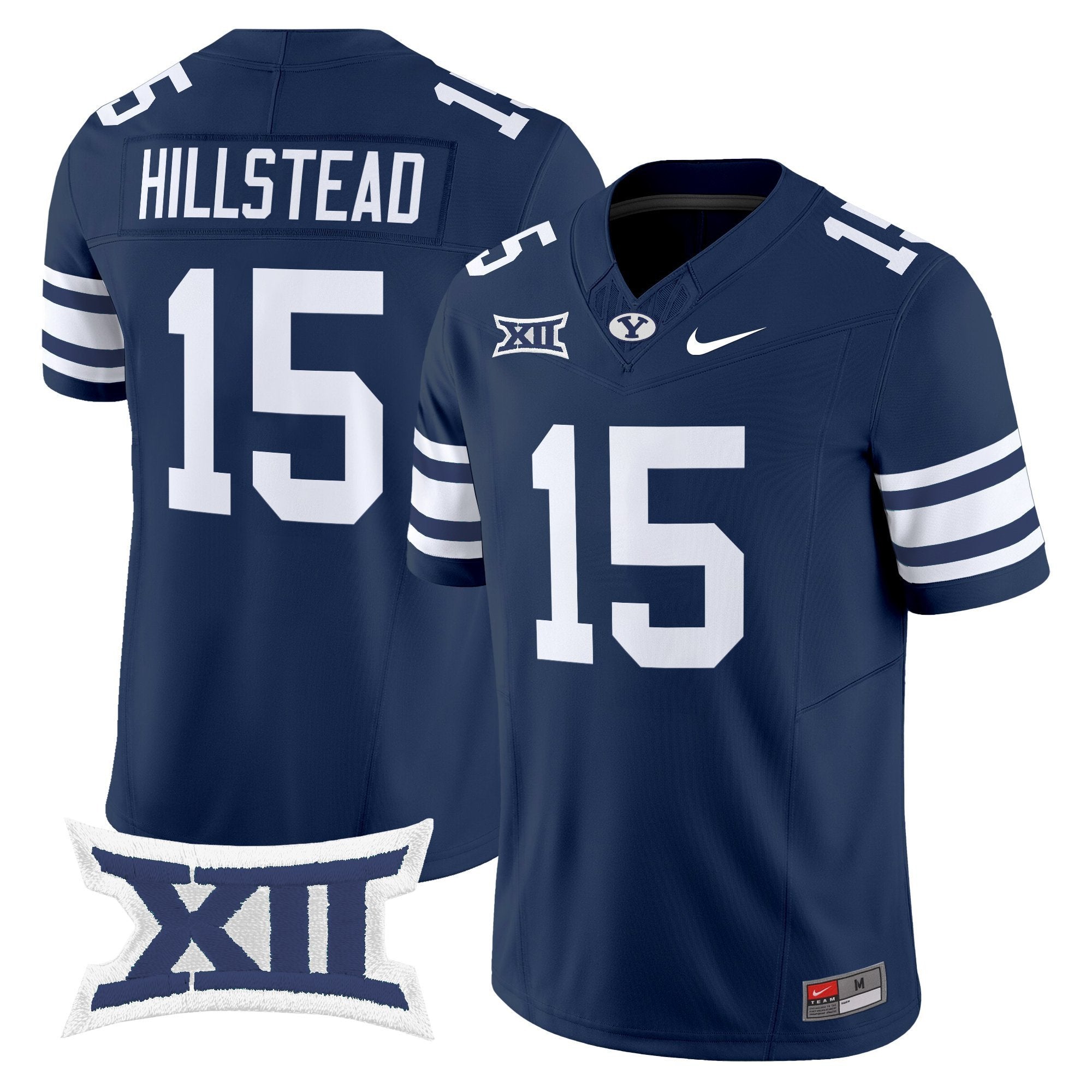 McCae Hillstead Jersey #15 BYU Cougars 2025 Vapor Limited Stitched Navy