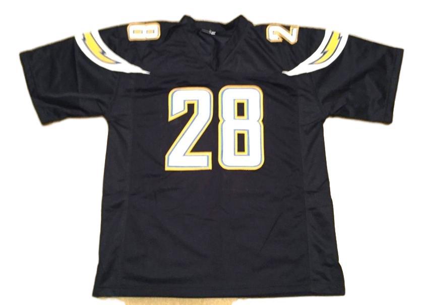 Melvin Gordon CUSTOM STITCHED Unsigned Football Jersey Blue