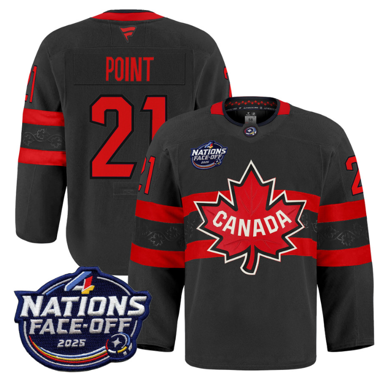 Men Brayden Point Jersey #21 Canada 4 Nations Face-Off 2025 Pro Stitched Black