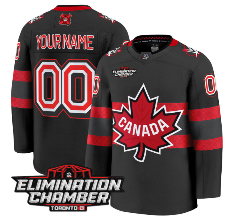 Men Custom Elimination Chamber Toronto Jersey 2025 Premium All Stitched Black
