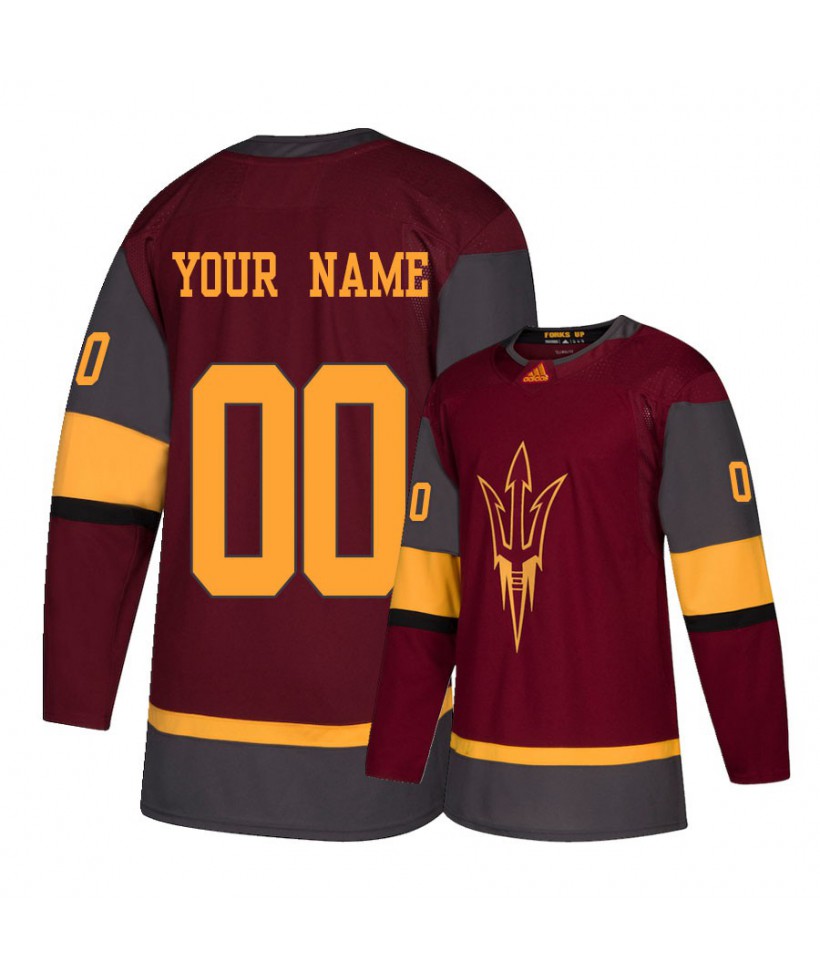 Men's Arizona State Sun Devils Maron Custom Hockey Jersey