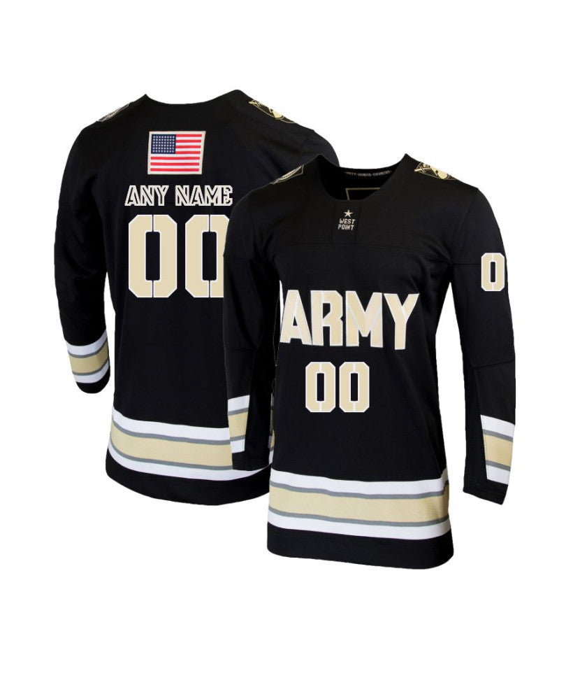 Men's Army Black Knights Custom Olive Fashion Hockey Jersey