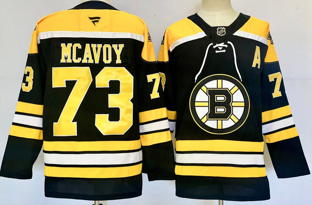 Men’s Charlie McAvoy Jersey #73 Boston Bruins Home Breakaway Black Stitched