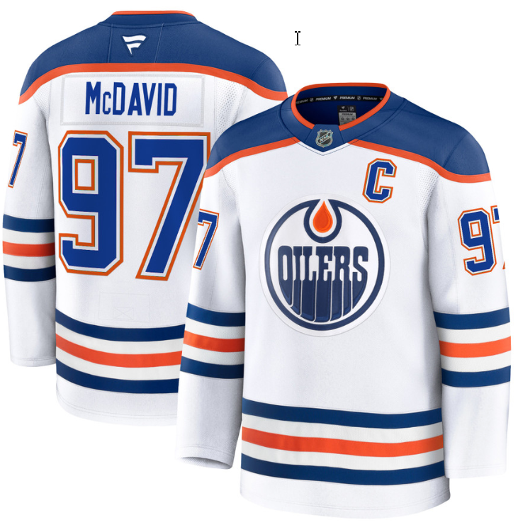 Men's Connor McDavid Jersey #97 Edmonton Oilers 2025 Premium Away All Stitched