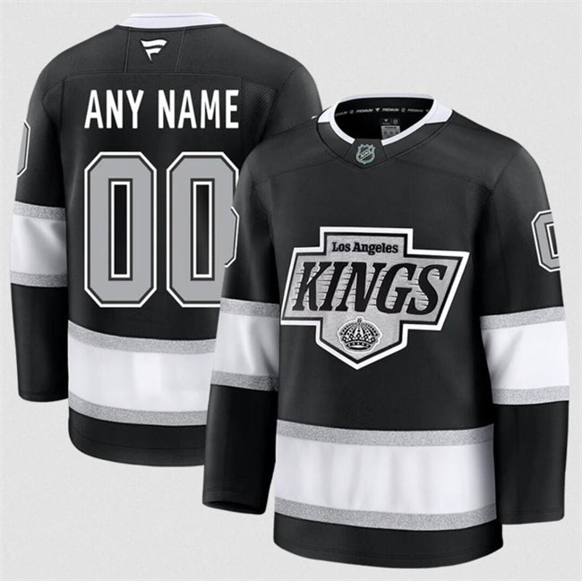 Men's Custom Los Angeles Kings Jersey Name, Number 2025 Home Black