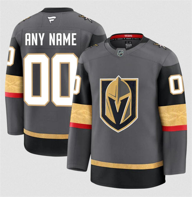 Men's Custom Vegas Golden Knights Jersey Name, Number 2025 Alternate Grey