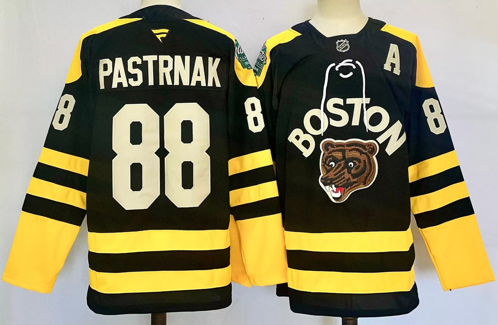 Men’s David Pastrnak Jersey #88 Boston Bruins 2023 Winter Classic Stitched