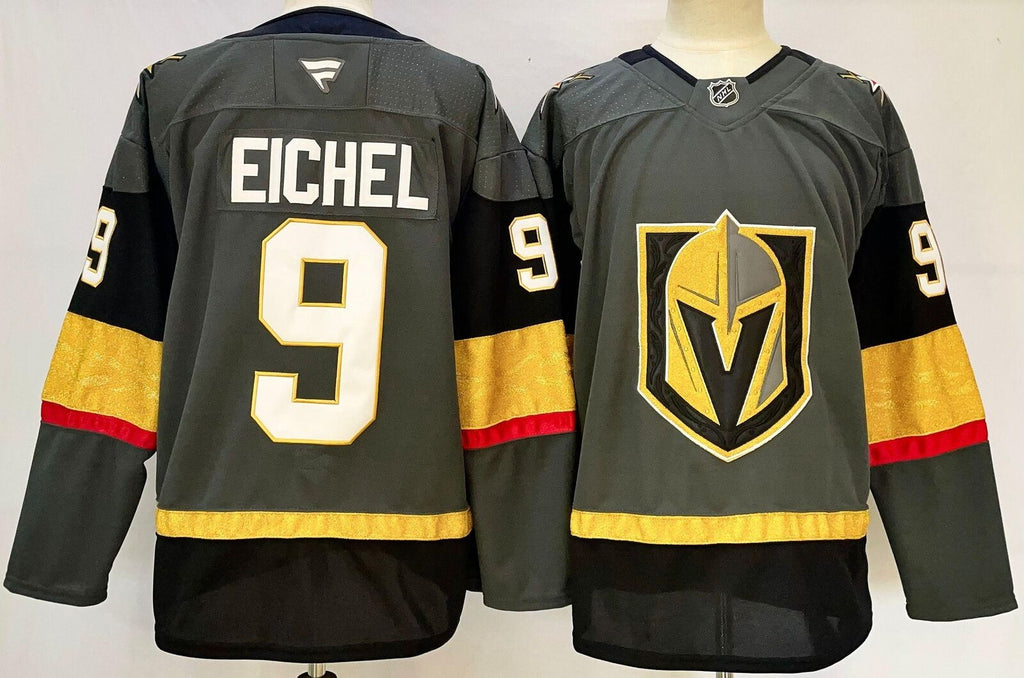 Men’s Jack Eichel Jersey #9 Vegas Golden Knights Grey All Stitched