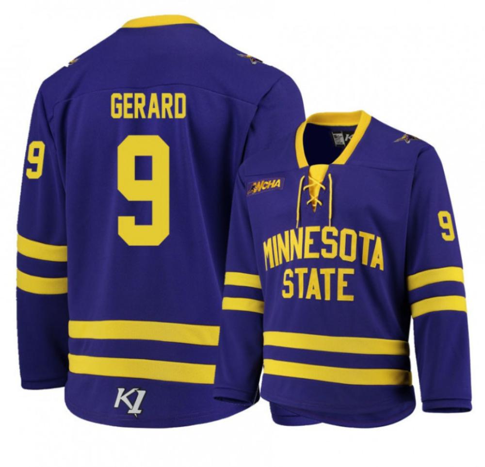 Men's Minnesota State University Mankato #6 Parker Tuomie Hockey Stitched Jersey