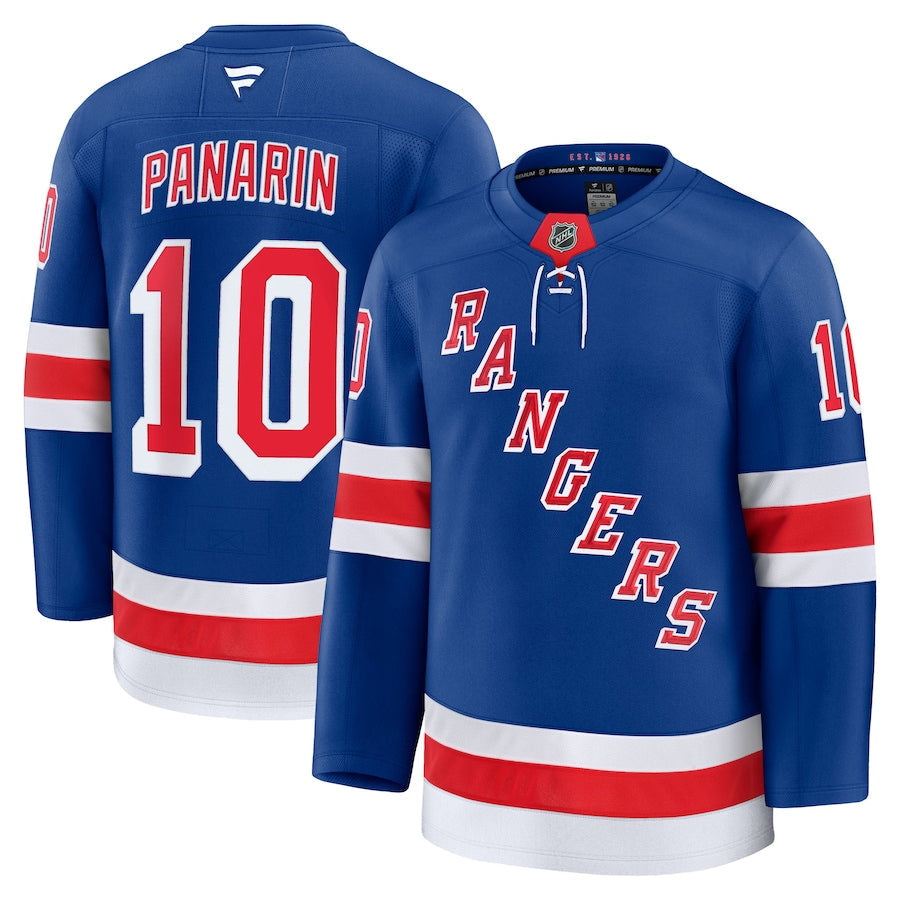 Men's New York Rangers #10 Artemi Panarin Home Premium Jersey Blue