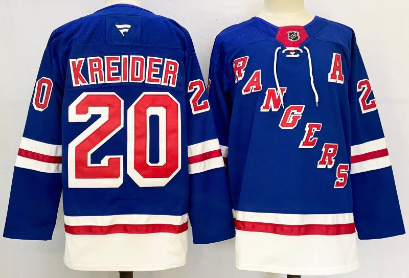 Men's New York Rangers #20 Chris Kreider Jersey Stitched