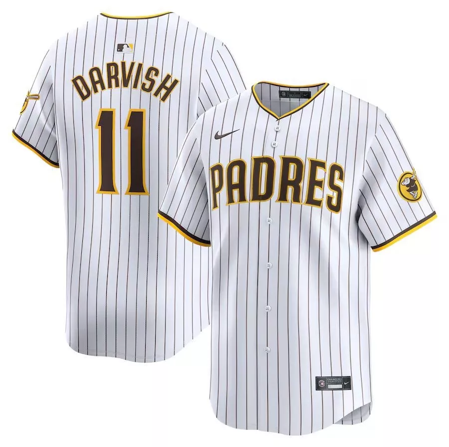 Men's Padres Yu Darvish #11 White Home Player Jersey