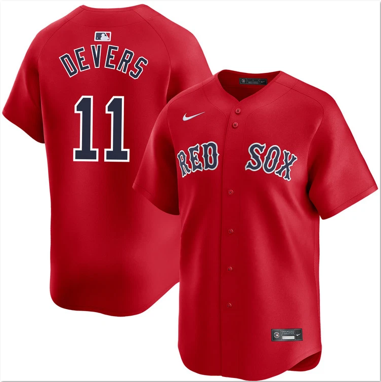 Men's Rafael Devers Red Alternate Replica Player Stitched Jersey #11