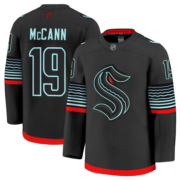 Men's Seattle Kraken #19 Jaden Schwartz Jersey Black Alternate Stitched