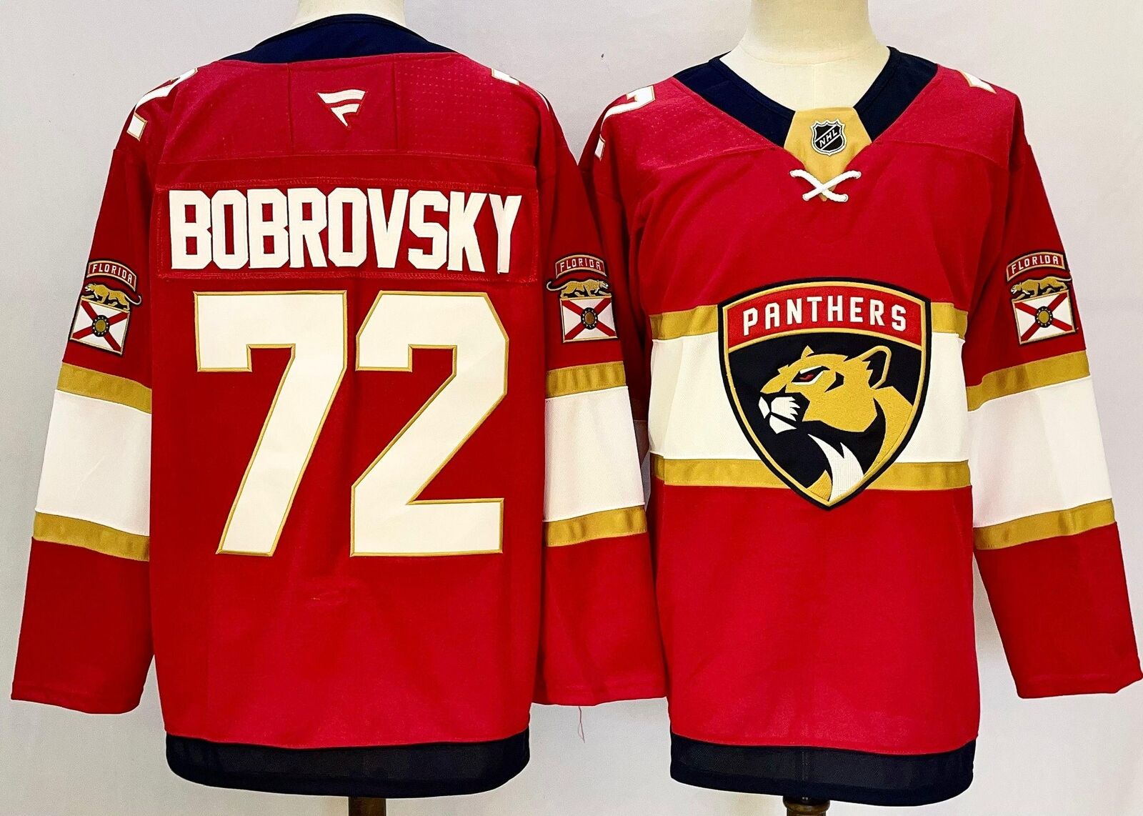 Men’s Sergei Bobrovsky Jersey #72 Florida Panthers Red All Stitched