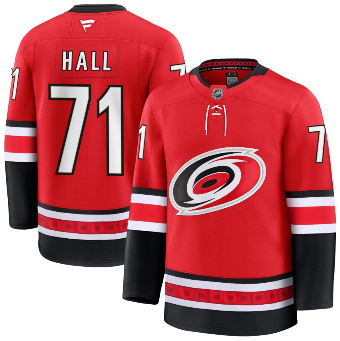 Men's Taylor Hall Jersey #71 Carolina Hurricanes All Stitched Red