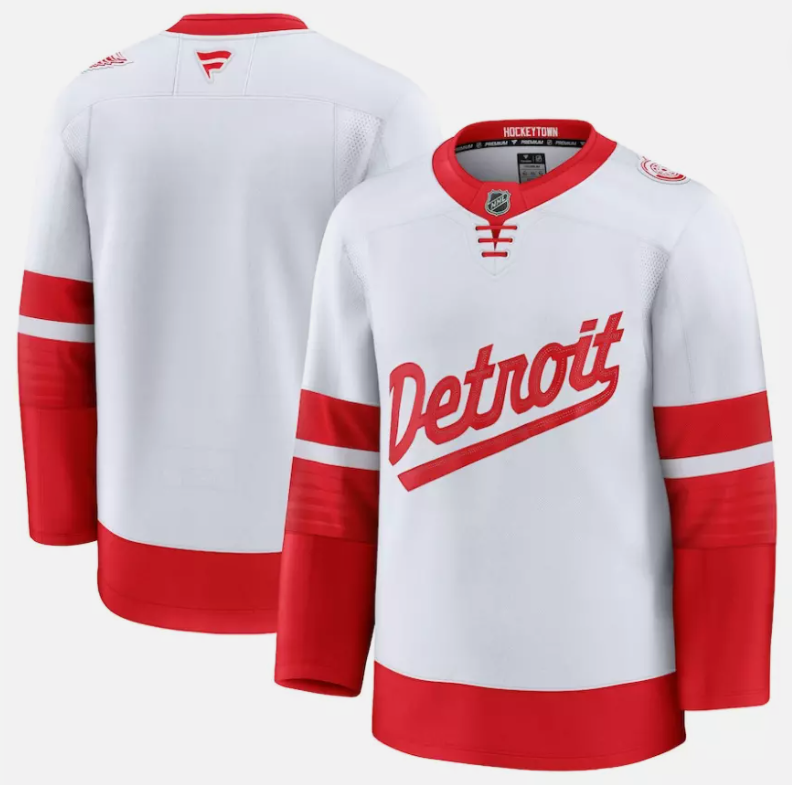 Men's Team Jersey Detroit Red Wings White 2025 Stadium Series Stitched