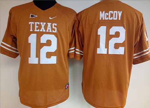 Men's Texas Longhorns 12 Colt McCoy Orange College Jersey