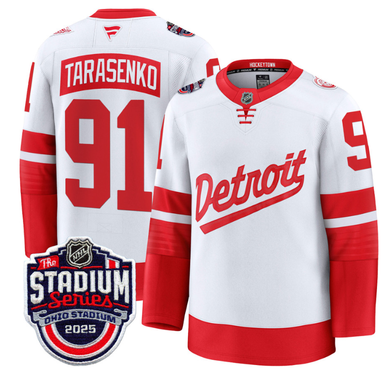 Men's Vladimir Tarasenko Jersey #91 Detroit Red Wings 2025 Stadium Series