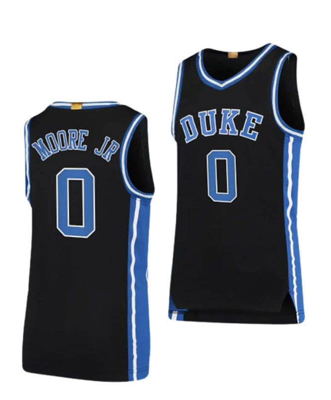Men's #0 Wendell Moore Jr Jersey Duke Blue Devils College Basketball Jerseys Black