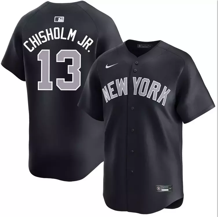 Men's #13 Jazz Chisholm Jr. Alternate Road Limited All Stitched Jersey