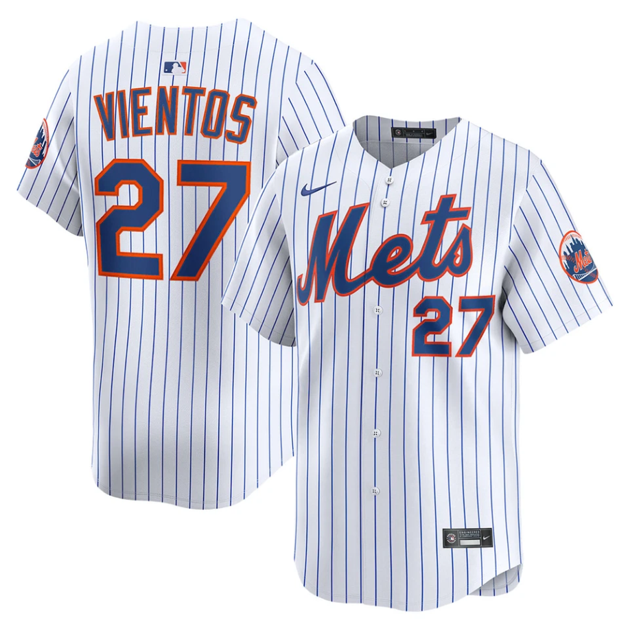 Men's #27 Mark Vientos White Home Limited Player All Stitched Jersey