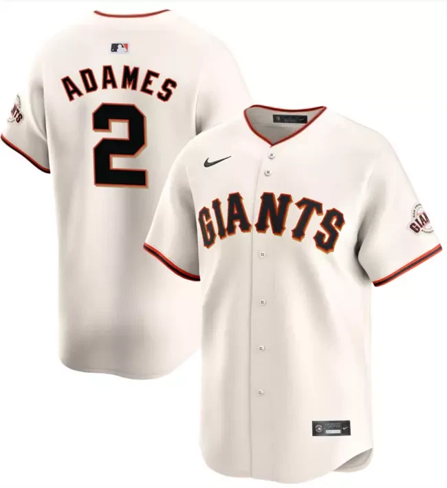Men's #2 Willy Adames Cream Home Limited All Stitched Jersey