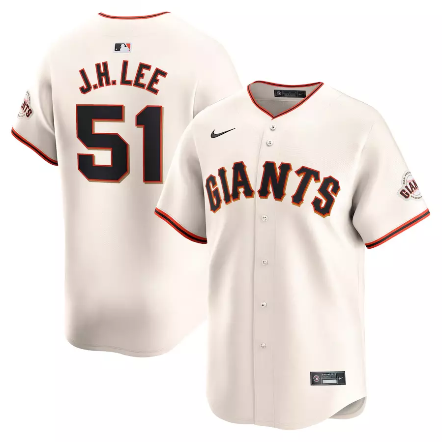 Men's #51 Jung Hoo Lee Cream Home Limited Player Jersey Stitched