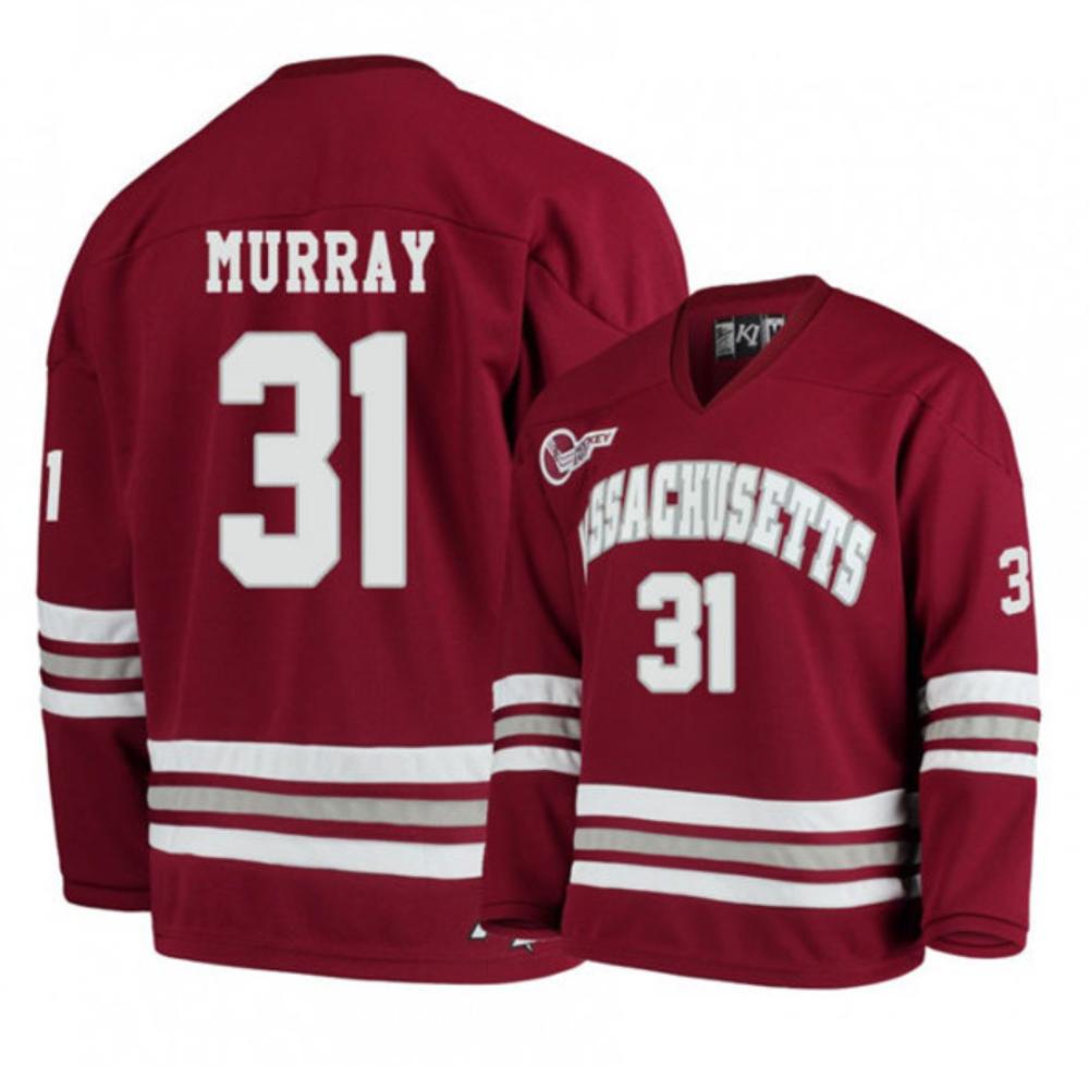 Mens Massachusetts Minutemen #31 Matthew Murray College Hockey Jersey Maroon