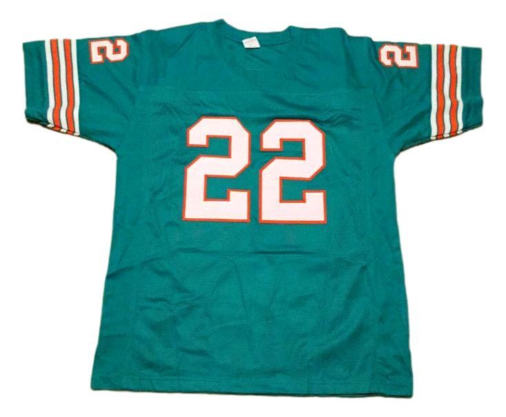 Mercury Morris CUSTOM STITCHED Unsigned Football Jersey Teal Green