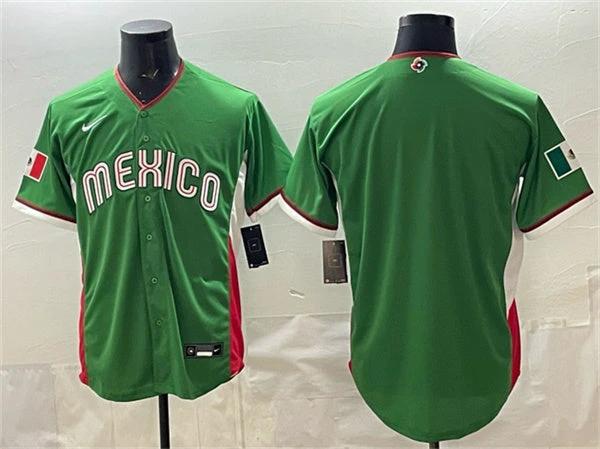 Mexico Baseball Jersey Blank Green 2026 World Baseball Classic Home Stadium Stitched