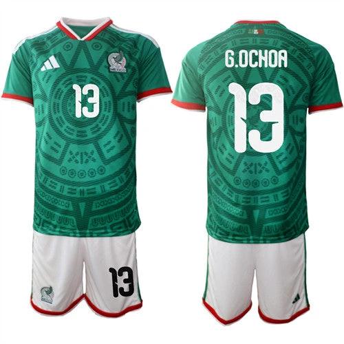 Mexico #13 G.OCHOA Jersey National Team x World Cup 2026 Home Green On Field Soccer