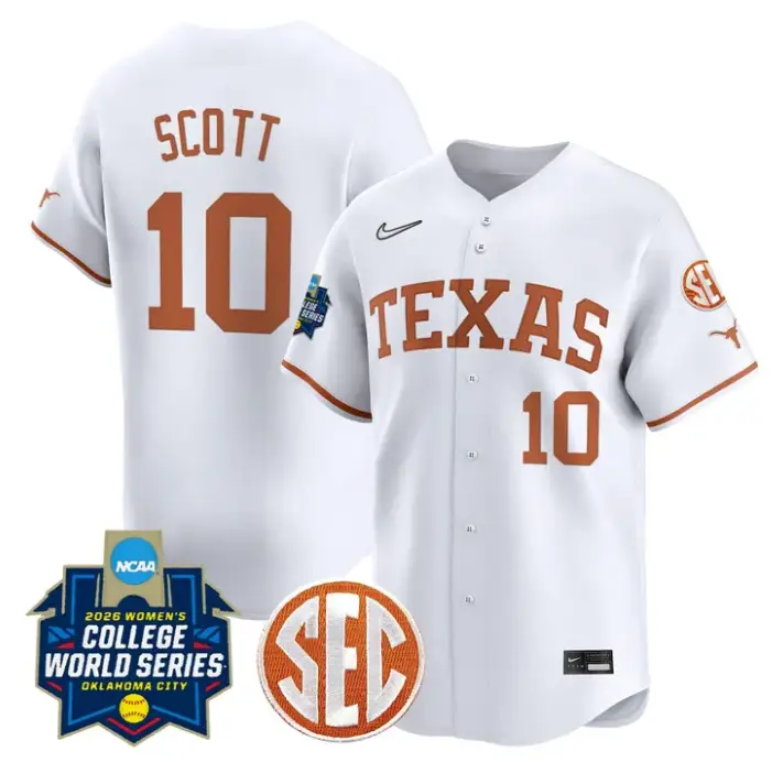 Mia Scott Jersey #10 Texas Softball 2026 World Series Stitched